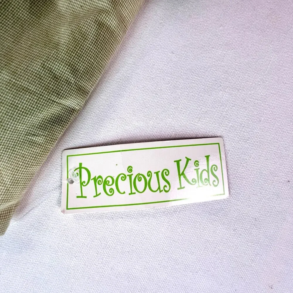 Precious Kids Pumpkin Embroidered Longall 24M Houndstooth Fall Thanksgiving NWT